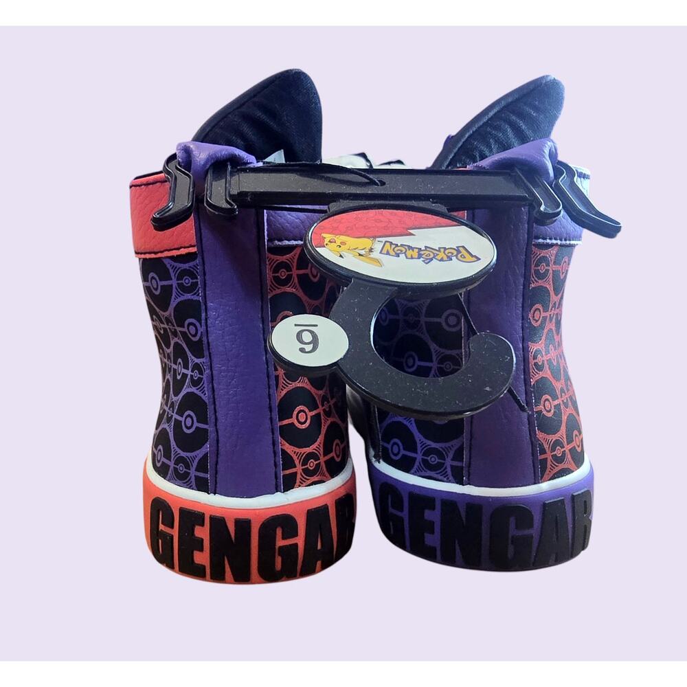 Pokémon Gengar High Top Shoes Ground Up Purple Black Chunky NWT 6 image 3